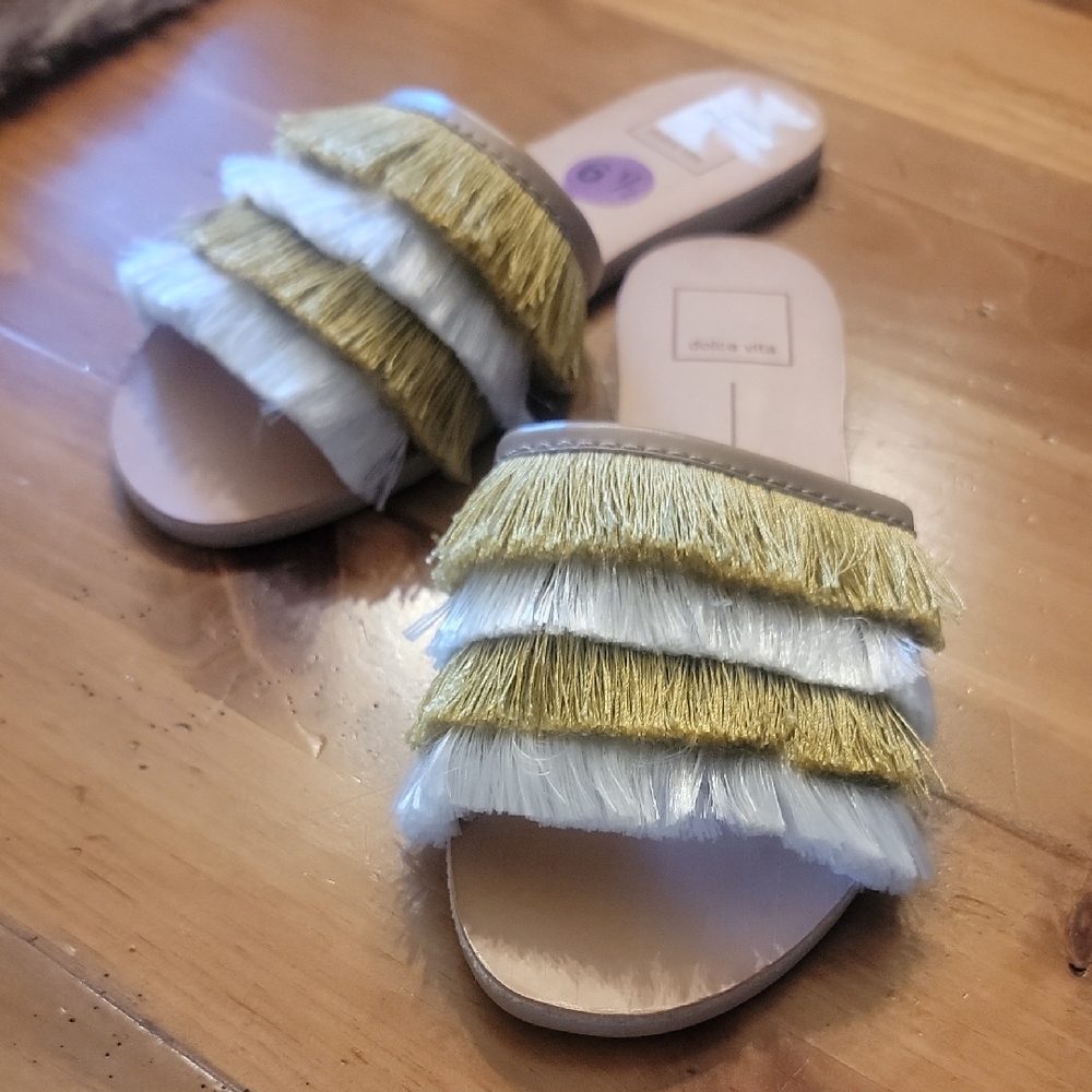 Dolce Vita Celaya Yellow Fringe Sandal